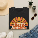 Joy Comes in the Morning T-Shirt — Retro Sunrise Graphic Tee