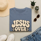 Jesus Over Everything T‑Shirt — Retro Faith Graphic Tee