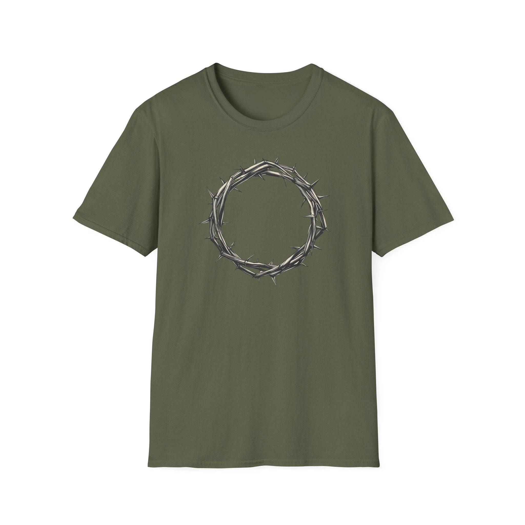 T-Shirt — Minimal Crown of Thorns Graphic Tee | Christian Faith Symbol Shirt