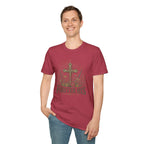 Christian T-Shirt — "Forever His" Cross Floral Graphic Tee