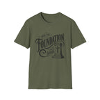 Foundation Christian T-Shirt — "Built on a Foundation" Inspirational Faith Tee