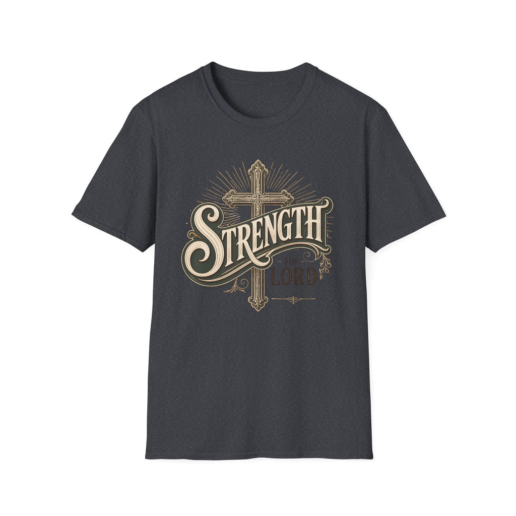 Strength Cross T‑Shirt — 'The Lord Is My Peace' Christian Faith Tee
