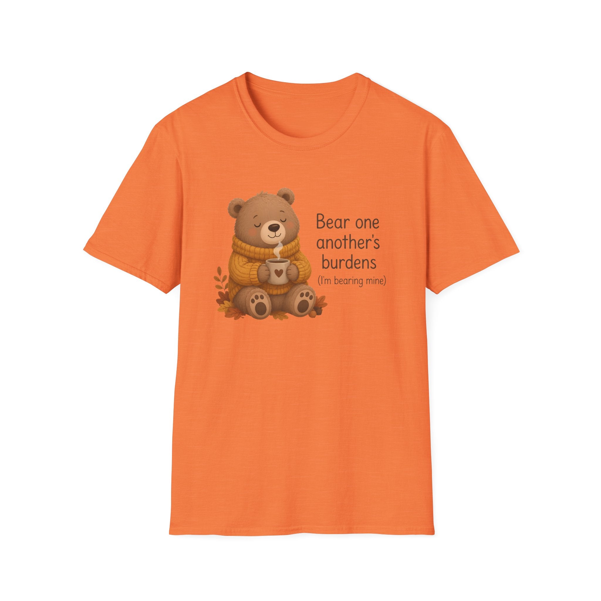 Bear One Another’s Burdens T-Shirt — Cute Cozy Bear Christian Faith Tee