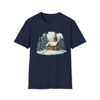 T-Shirt — Cozy Winter Chapel Graphic Tee (Snowy Pine Church)