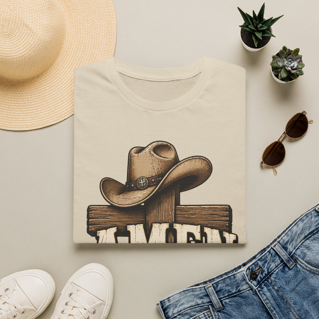 Amen Y’all Cowboy T-Shirt — Western Cross & Hat Graphic Tee
