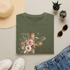 Jesus Floral Cross T-Shirt — Christian Faith Graphic Tee