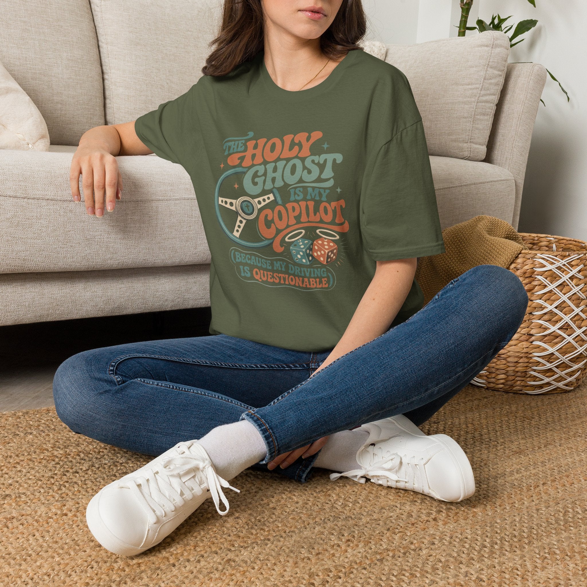 The Holy Ghost Is My Copilot T-Shirt — Religious Vintage Pilot Tee