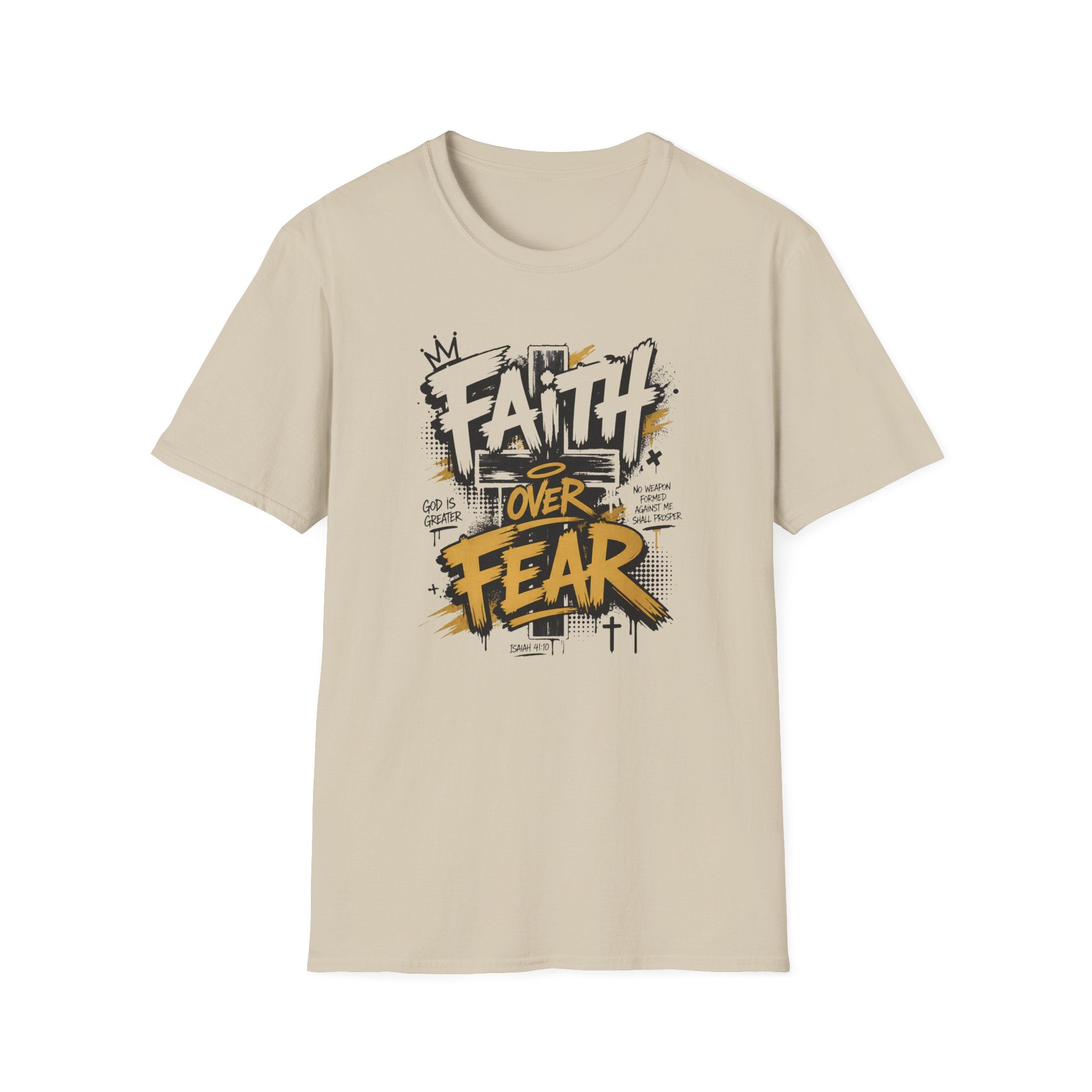Faith Over Fear T-Shirt — Bold Graffiti Christian Inspirational Tee
