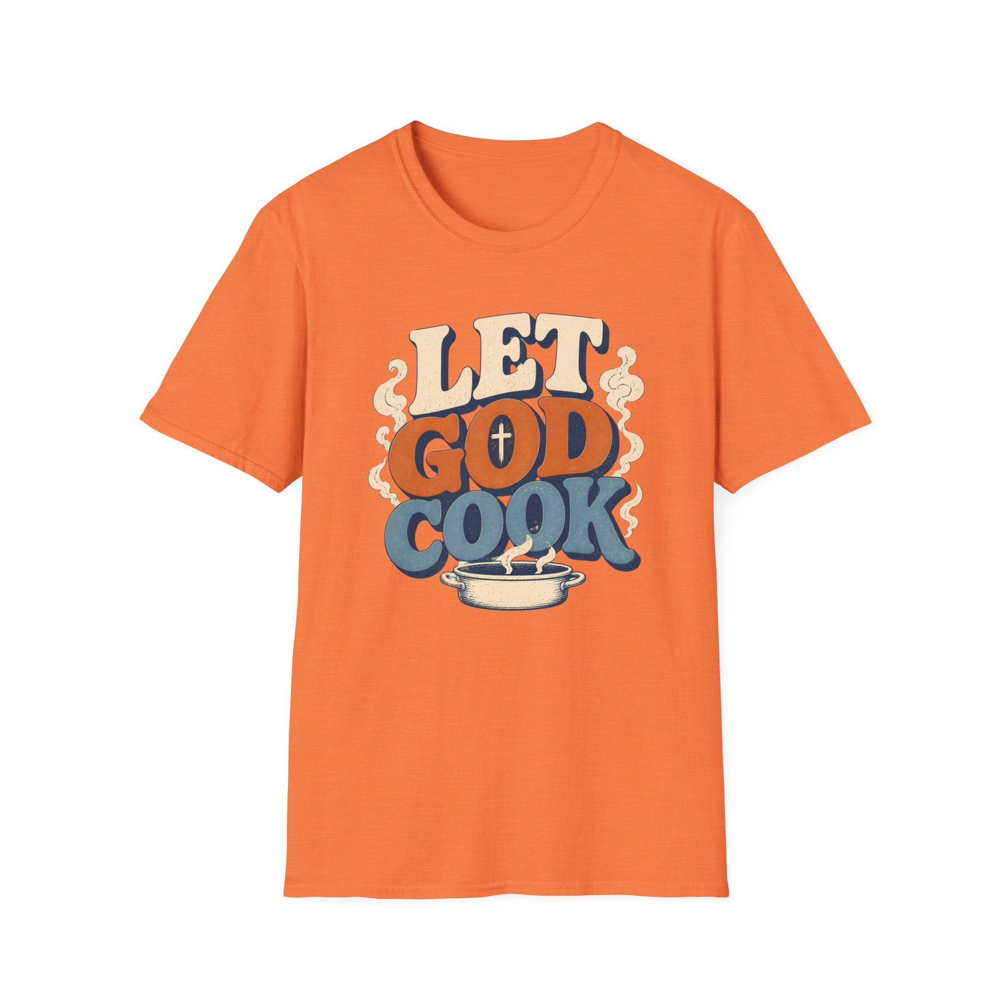 Let God Cook T-Shirt — Faith-Inspired Vintage Kitchen Graphic Tee