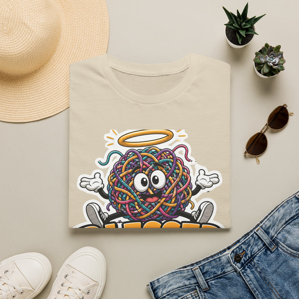 Blessed Mess T-Shirt — Cute Angelic Tangled Yarns Graphic Tee