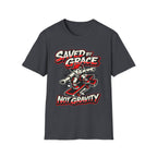Saved by Grace T‑Shirt — Skateboard Faith Graphic