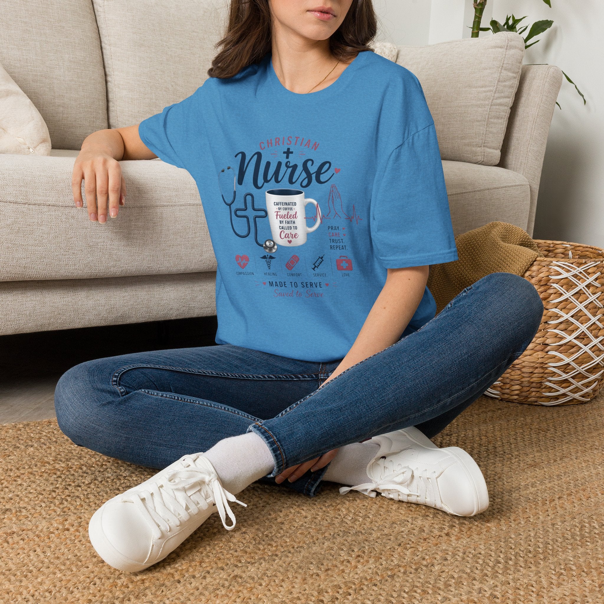 Christian Nurse T-Shirt — Faith Fueled Nursing Tee