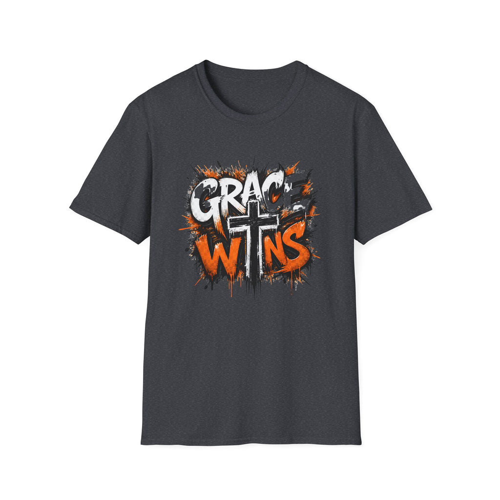 Grace Wins T-Shirt — Christian Faith Cross Graphic Tee