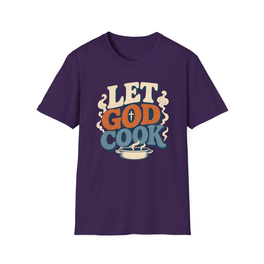Let God Cook T-Shirt — Faith-Inspired Vintage Kitchen Graphic Tee
