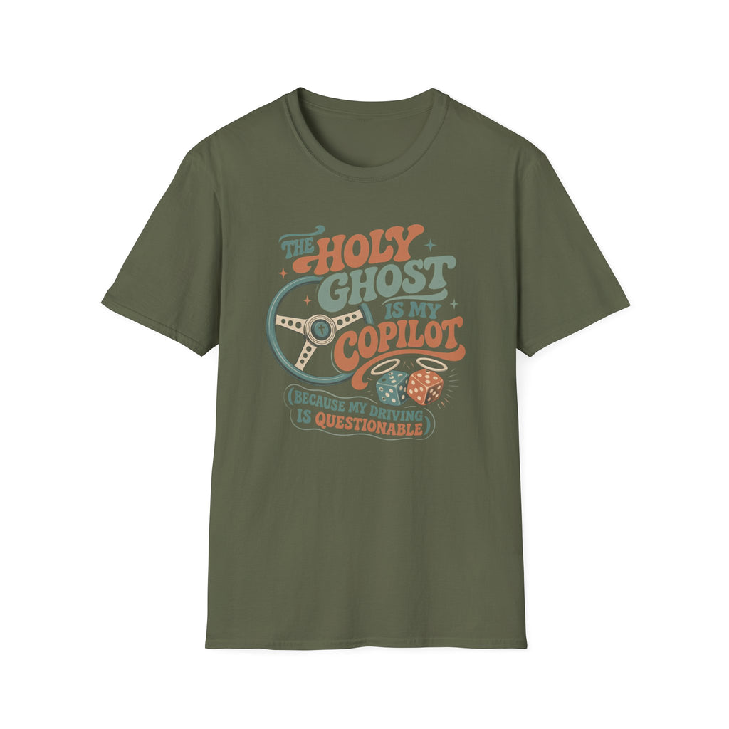 The Holy Ghost Is My Copilot T-Shirt — Religious Vintage Pilot Tee