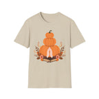 Pumpkin Stack T‑Shirt — Autumn Floral Fall Graphic Tee