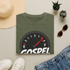 Gospel Fueled T-Shirt — Christian Faith Fuel Gauge Tee