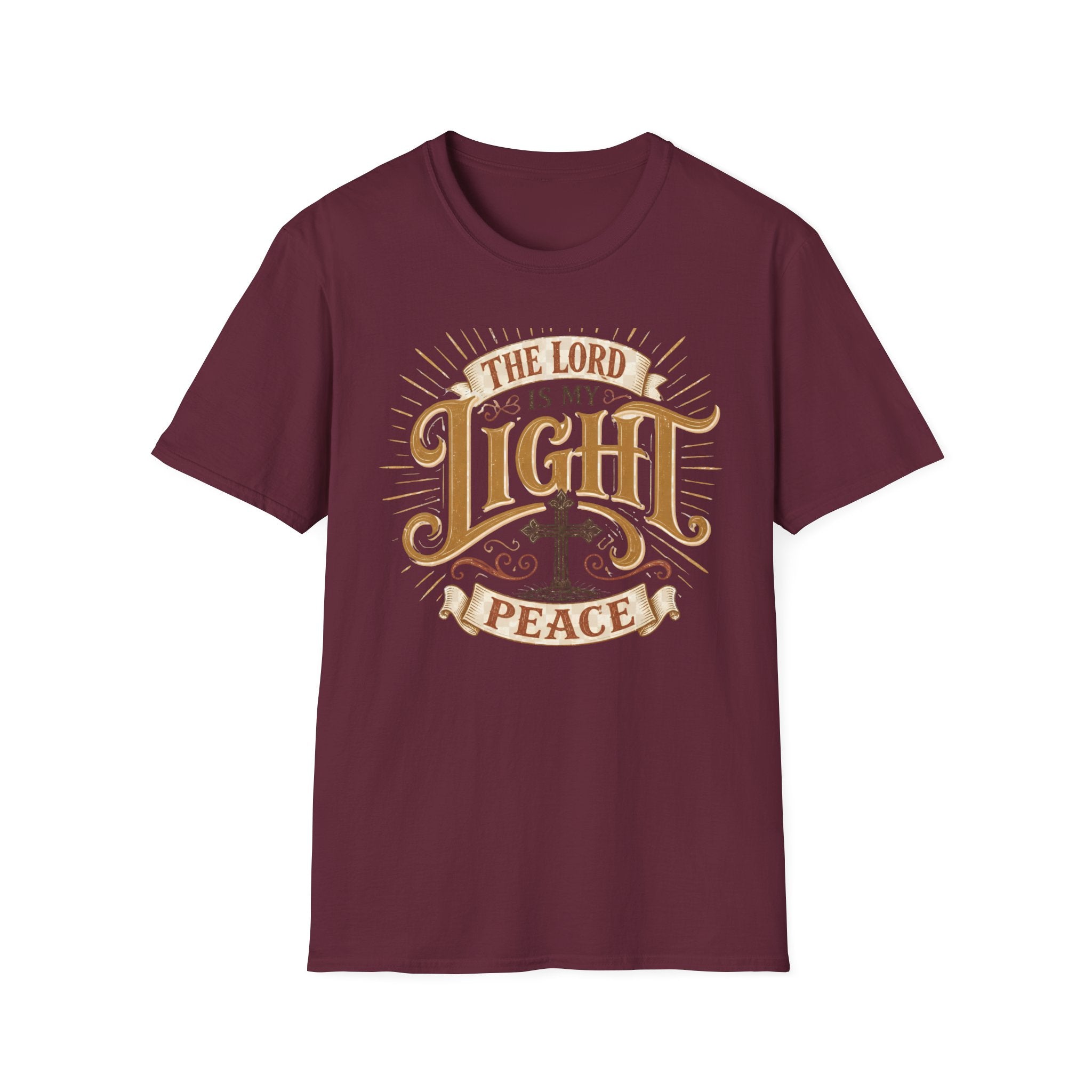 Christian T-Shirt - "The Lord Is My Light & Peace" Inspirational Faith Tee