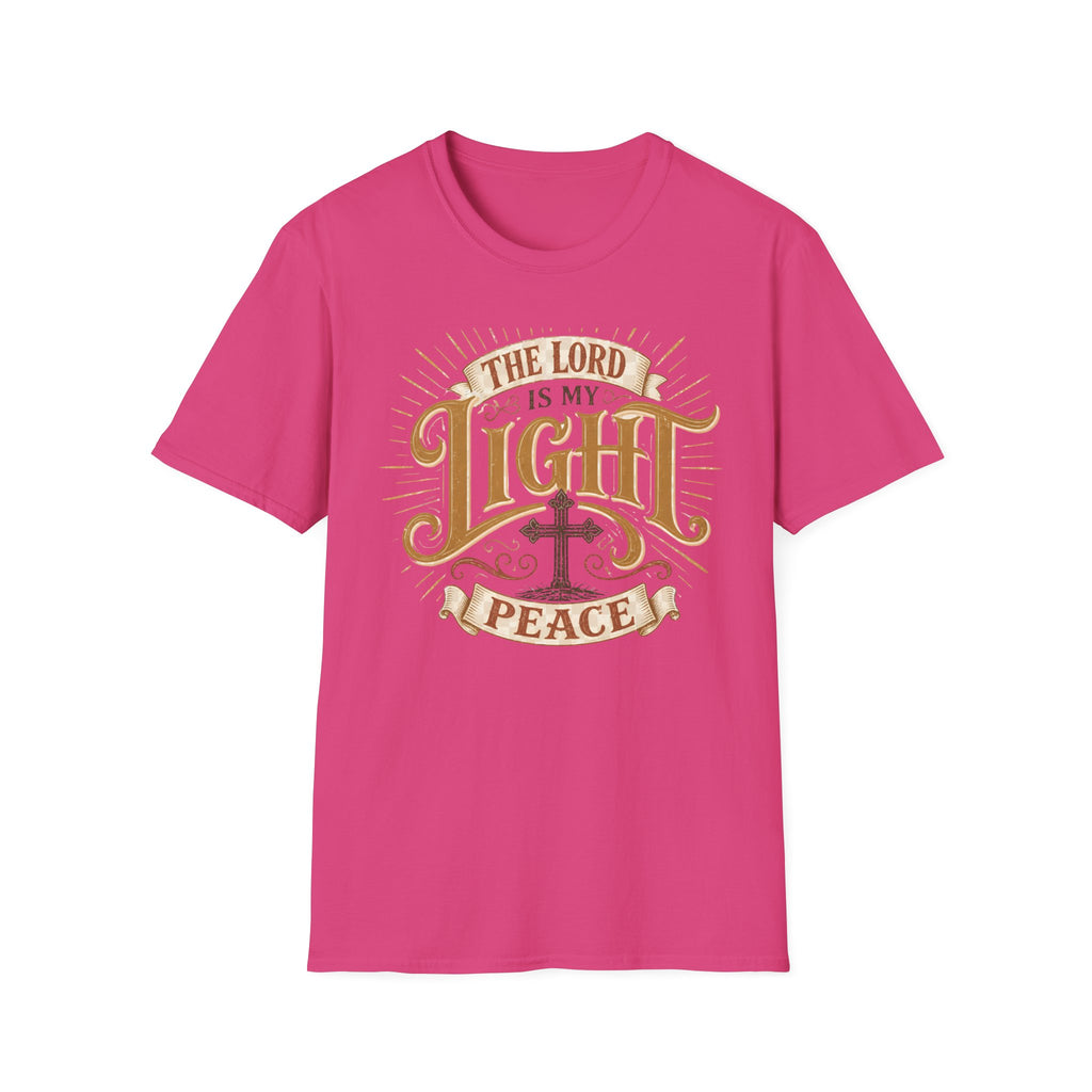 Christian T-Shirt - "The Lord Is My Light & Peace" Inspirational Faith Tee
