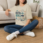 Faith Heals T‑Shirt — Inspirational Medical Stethoscope Coffee Design