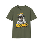 Saved Squad T‑Shirt — Cute Angel Sheep Graphic Tee for Christian Youth & Church Groups
