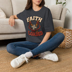 Faith Loaded T-Shirt — Christian Slingshot Cross Graphic Tee