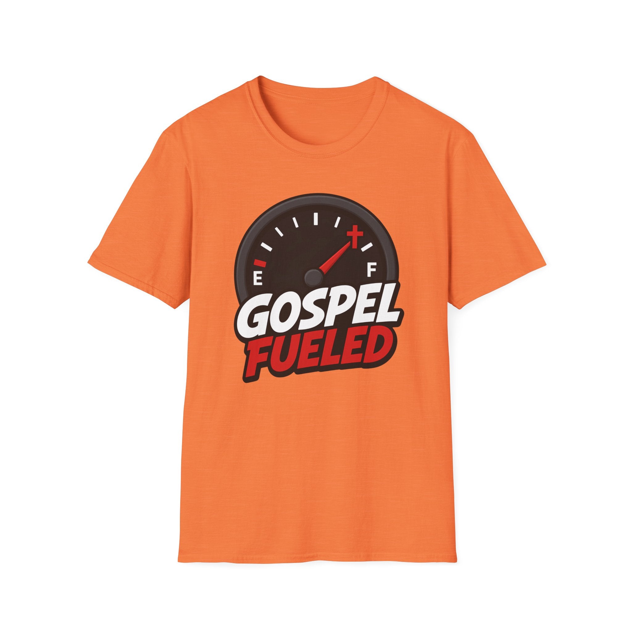Gospel Fueled T-Shirt — Christian Faith Fuel Gauge Tee