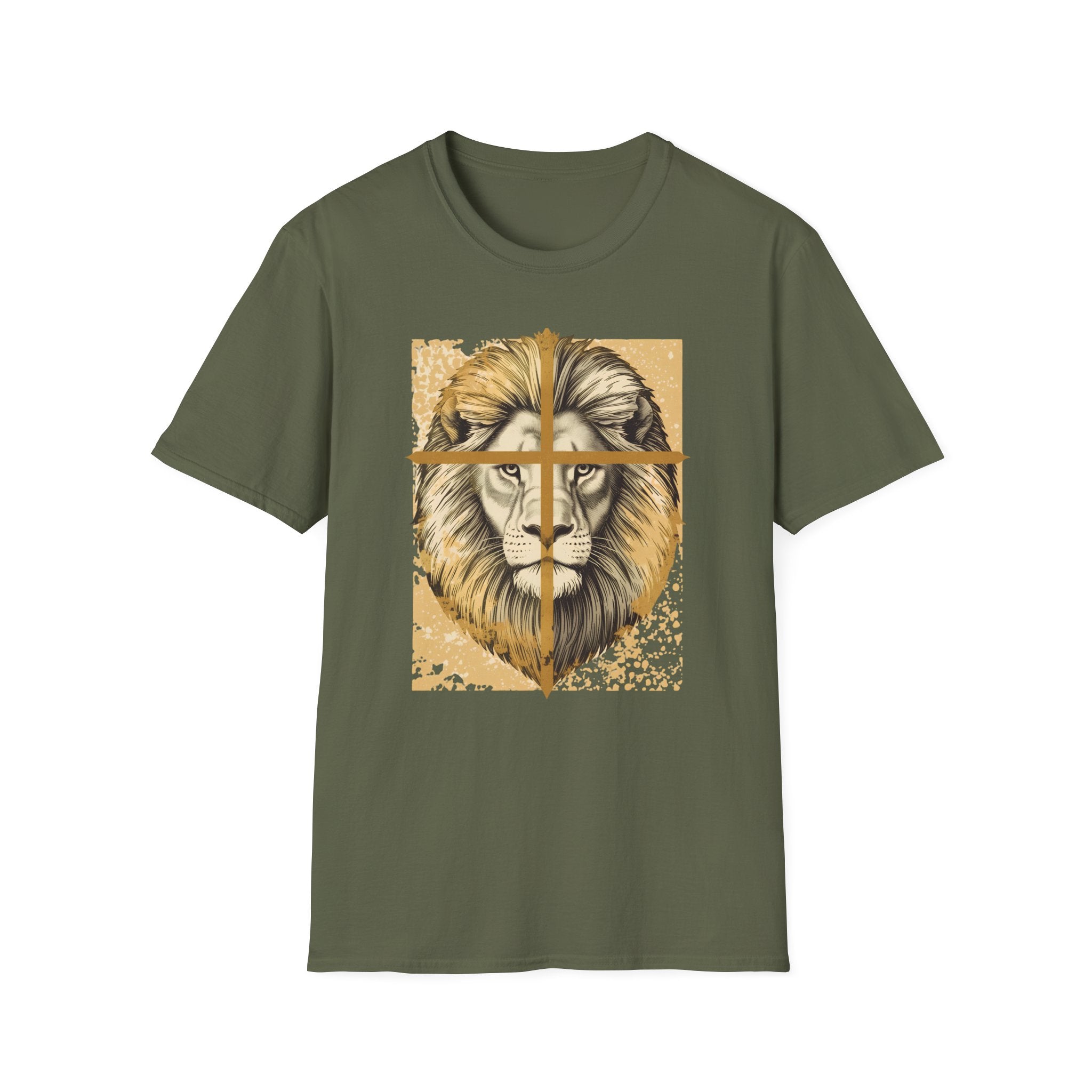 Lion Cross T‑Shirt — Faith-Inspired Lion Graphic Tee