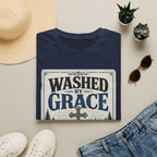 Washed By Grace T‑Shirt — Christian Faith Cross Tee
