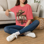 Amen Y’all Cowboy T-Shirt — Western Cross & Hat Graphic Tee