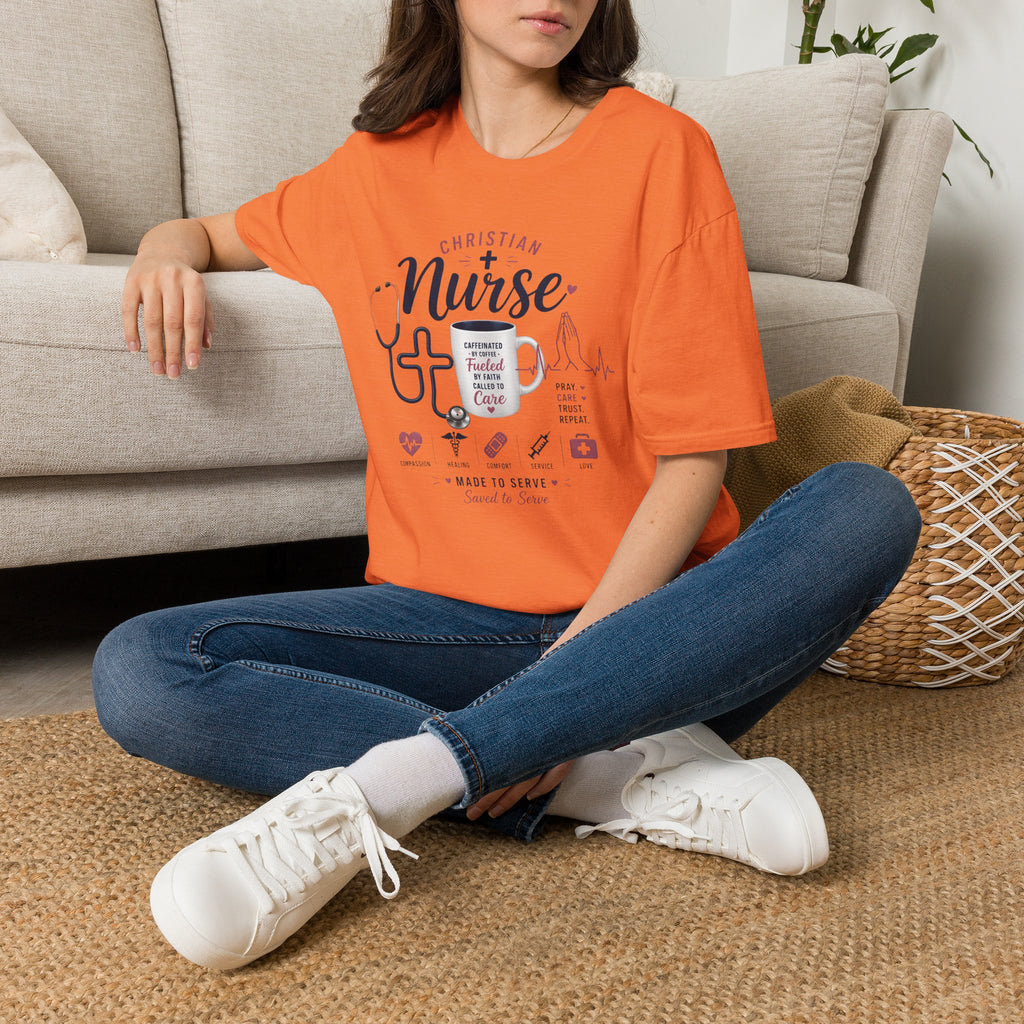 Christian Nurse T-Shirt — Faith Fueled Nursing Tee