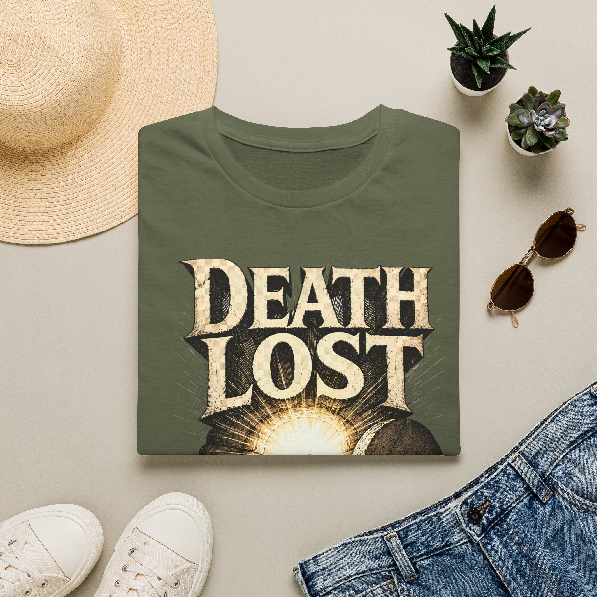 Death Lost T-Shirt — Vintage Tombstone Graphic Tee