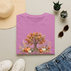 Fall Tree & Pumpkins T-Shirt — "Rooted in Christ" Autumn Faith Tee