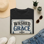 Washed By Grace T‑Shirt — Christian Faith Cross Tee