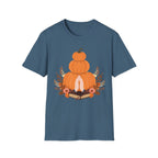 Pumpkin Stack T‑Shirt — Autumn Floral Fall Graphic Tee