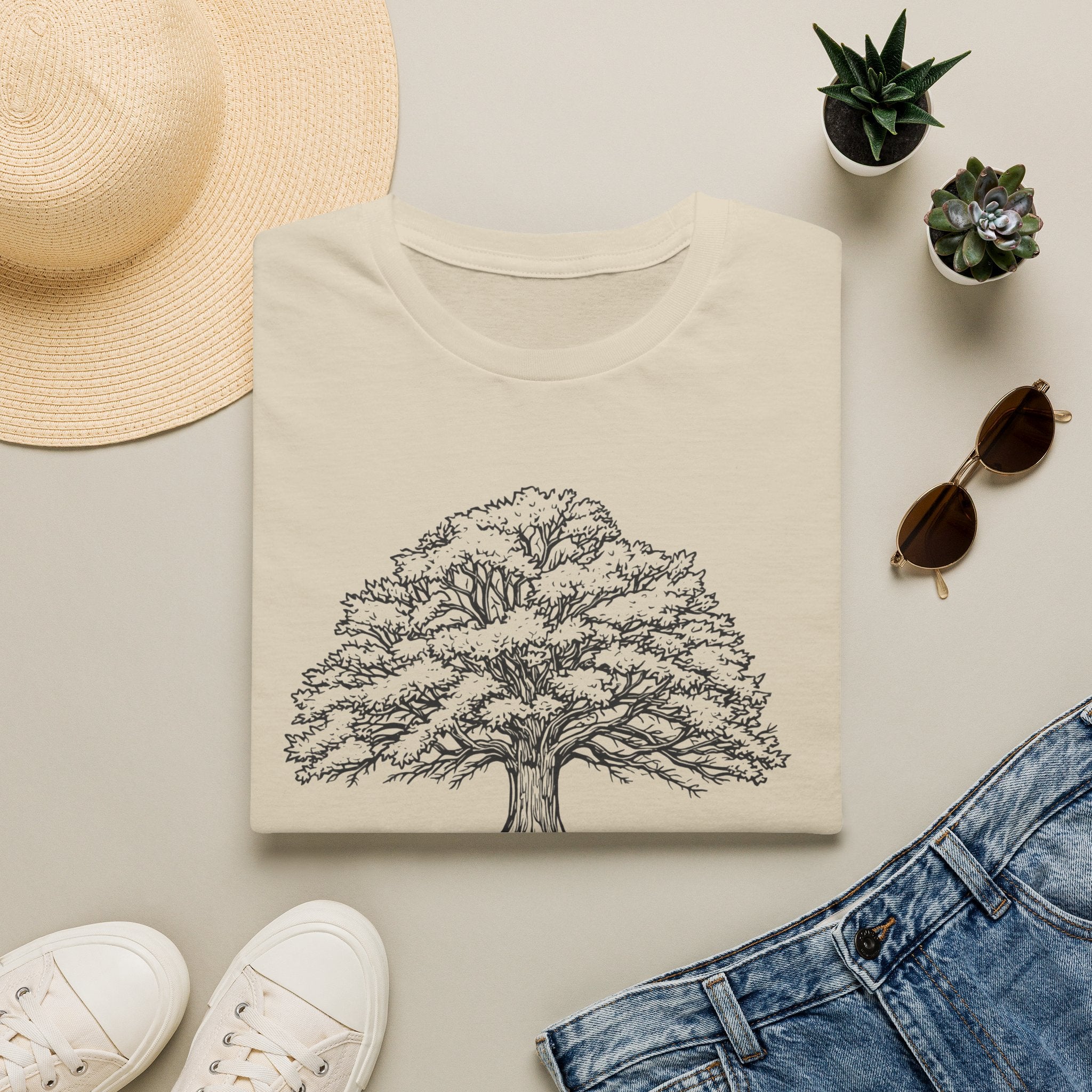 Tree of Life T-Shirt — Detailed Oak Tree Illustration Shirt