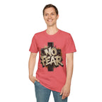 No Fear Graffiti T-Shirt — Bold Streetwear Tee with Cross Design