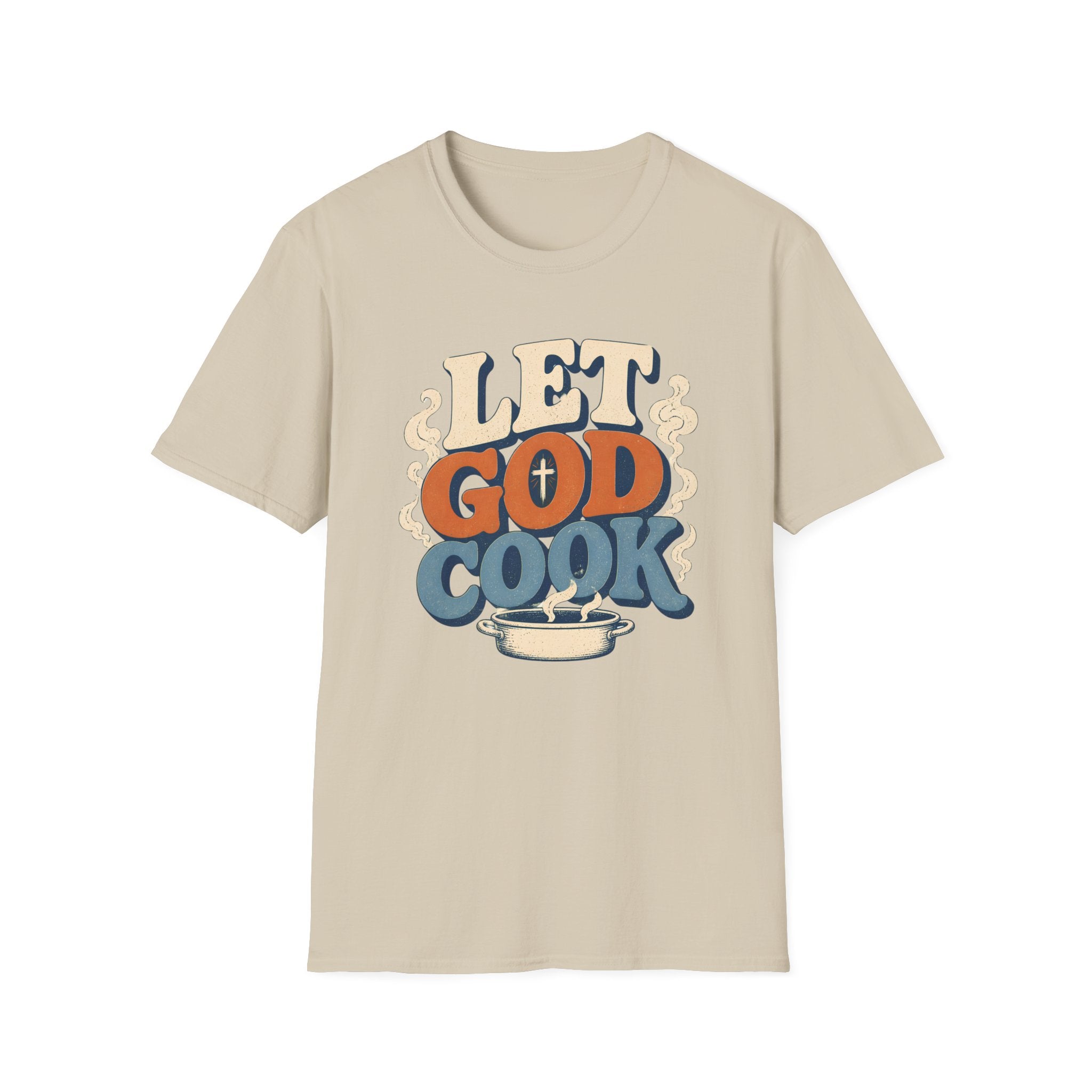 Let God Cook T-Shirt — Faith-Inspired Vintage Kitchen Graphic Tee
