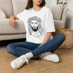 Jesus Portrait T-Shirt — Crown of Thorns Faith Tee