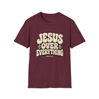 Jesus Over Everything T‑Shirt — Retro Faith Graphic Tee