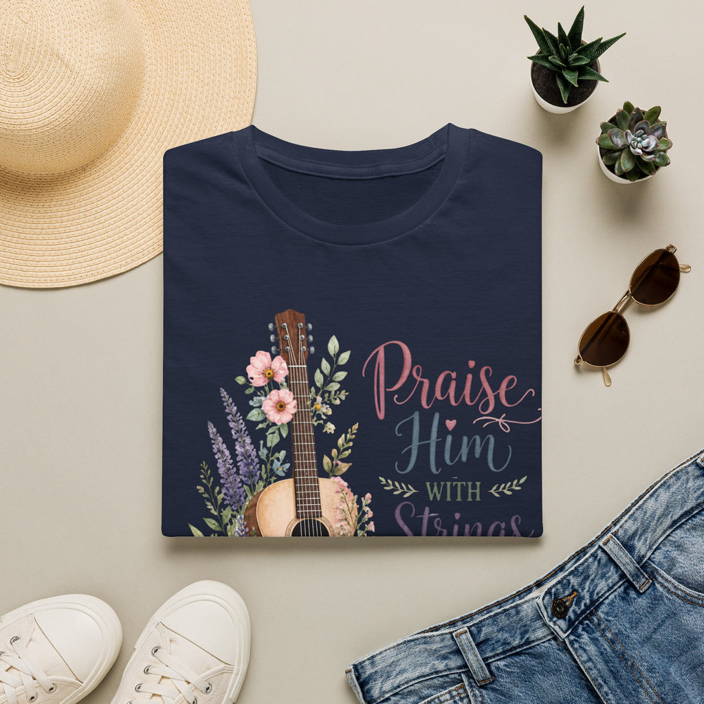 Guitar Floral "Praise Him with Strings" T-Shirt