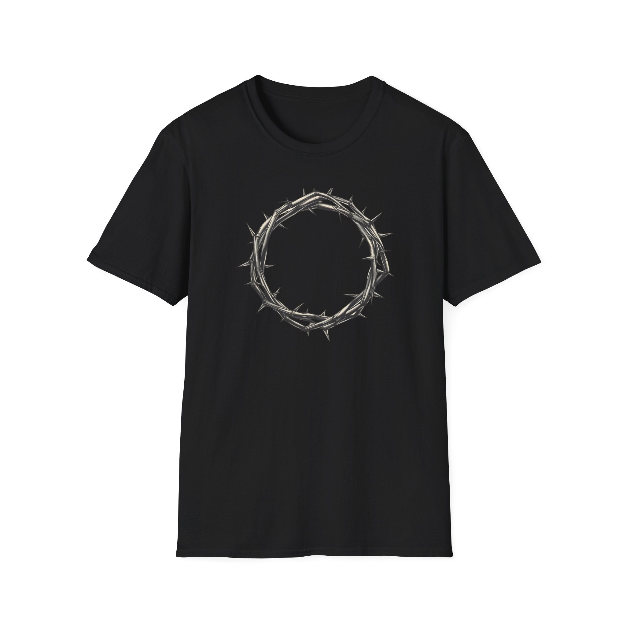 T-Shirt — Minimal Crown of Thorns Graphic Tee | Christian Faith Symbol Shirt
