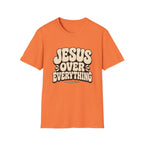 Jesus Over Everything T‑Shirt — Retro Faith Graphic Tee