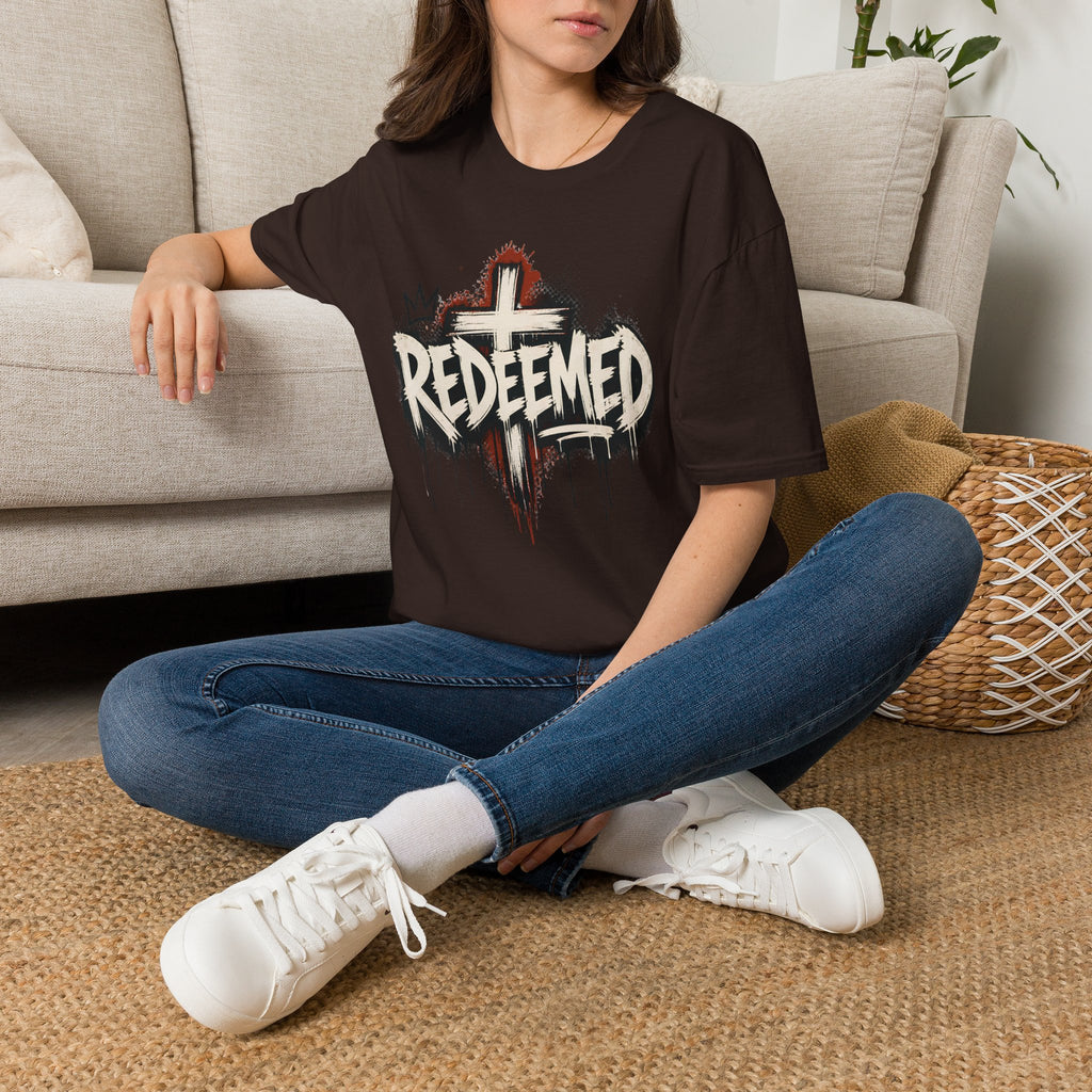 Redeemed Cross T‑Shirt — Christian Faith Graphic Tee
