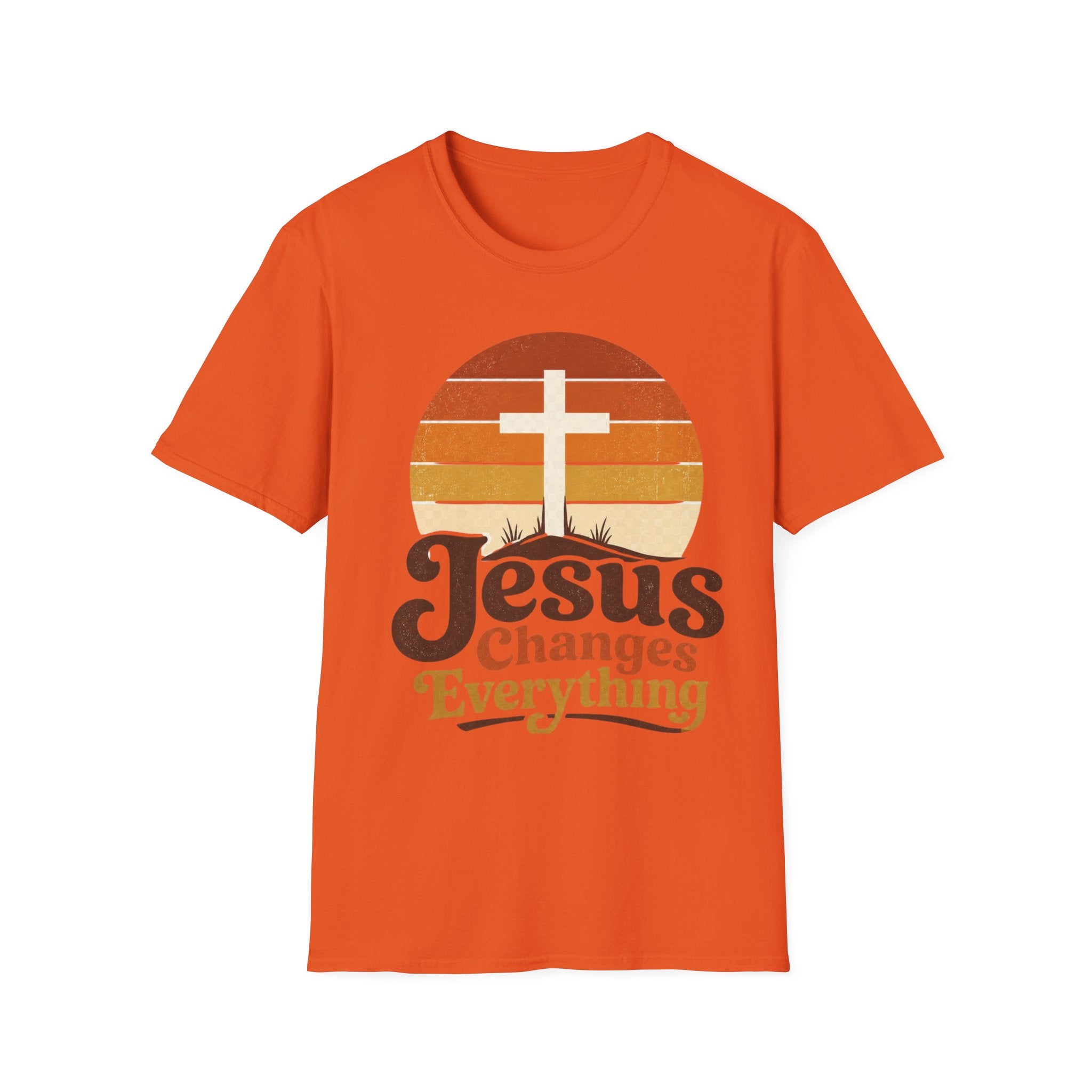 Jesus Changes Everything T-Shirt — Retro Cross Christian Tee