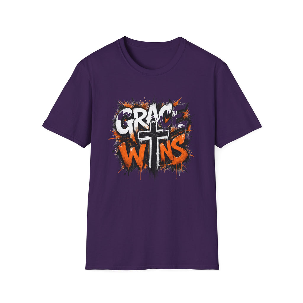 Grace Wins T-Shirt — Christian Faith Cross Graphic Tee