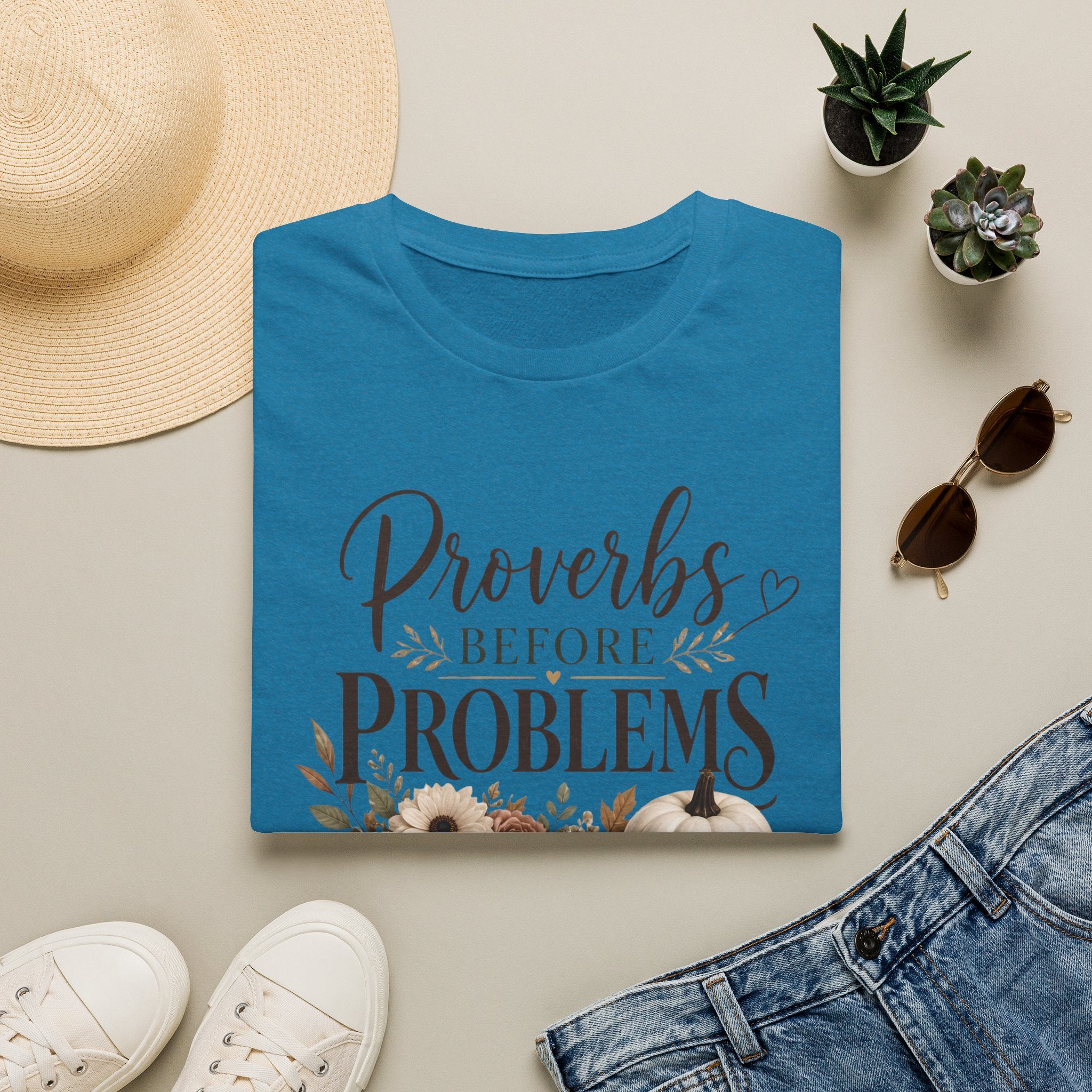 T-Shirt — "Proverbs Before Problems" Inspirational Christian Tee
