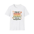 T-Shirt — Two of Every Animal But No Mosquitoes Retro Floral Graphic Tee