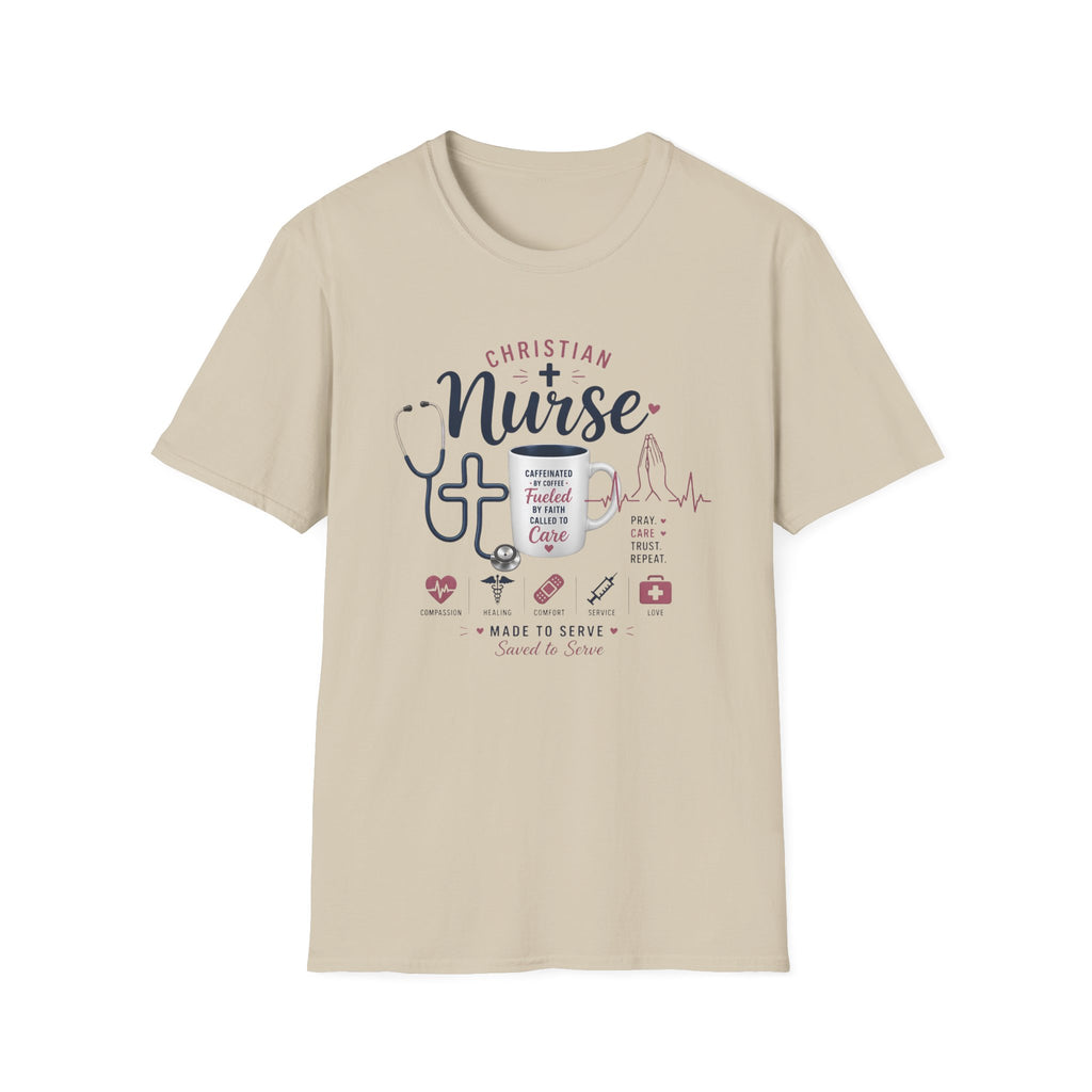 Christian Nurse T-Shirt — Faith Fueled Nursing Tee