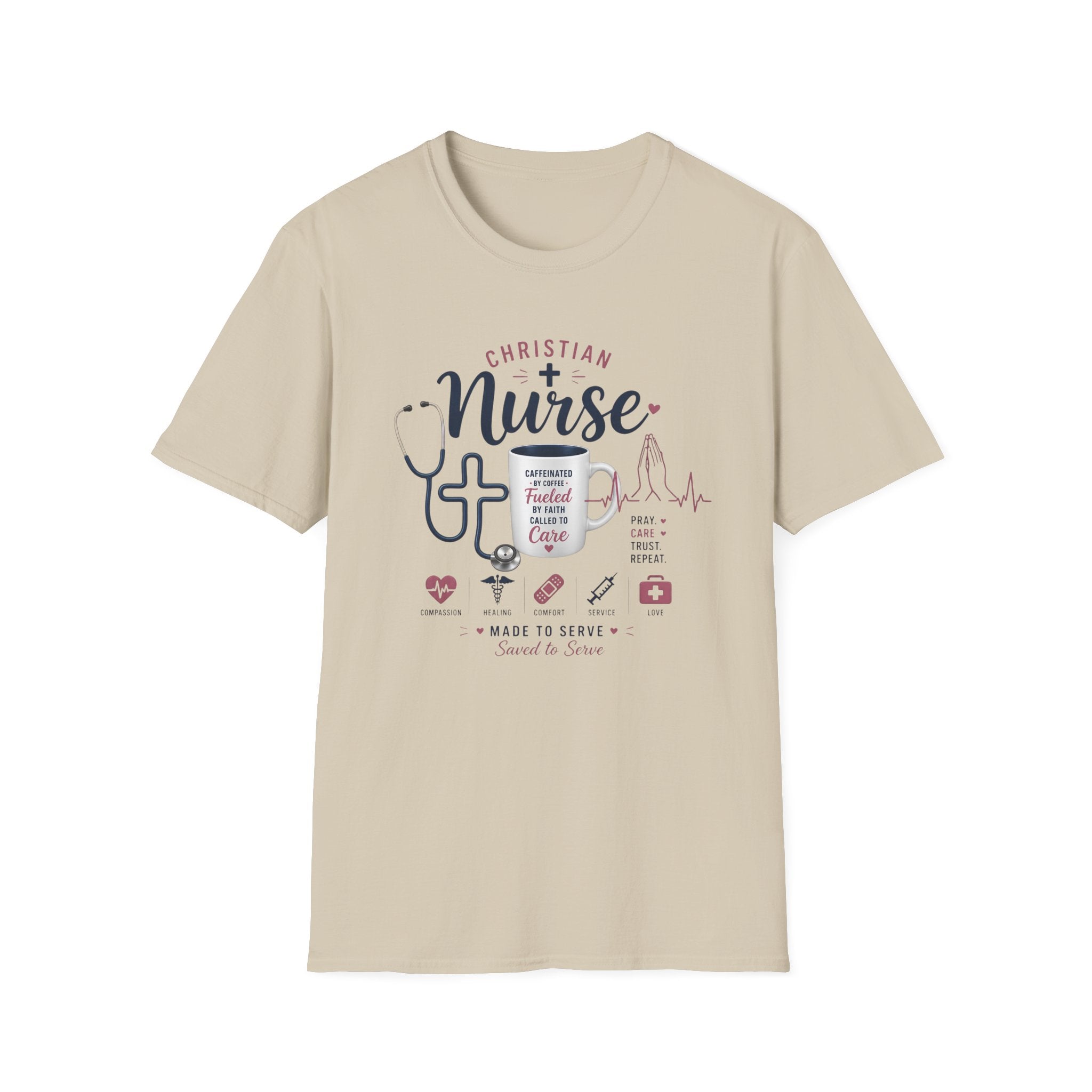 Christian Nurse T-Shirt — Faith Fueled Nursing Tee